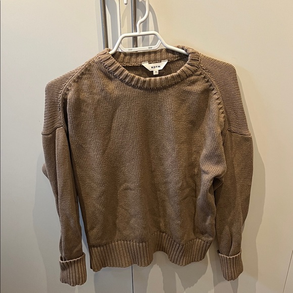 KOTN Sweaters - KOTN Brown Crew Neck Sweater